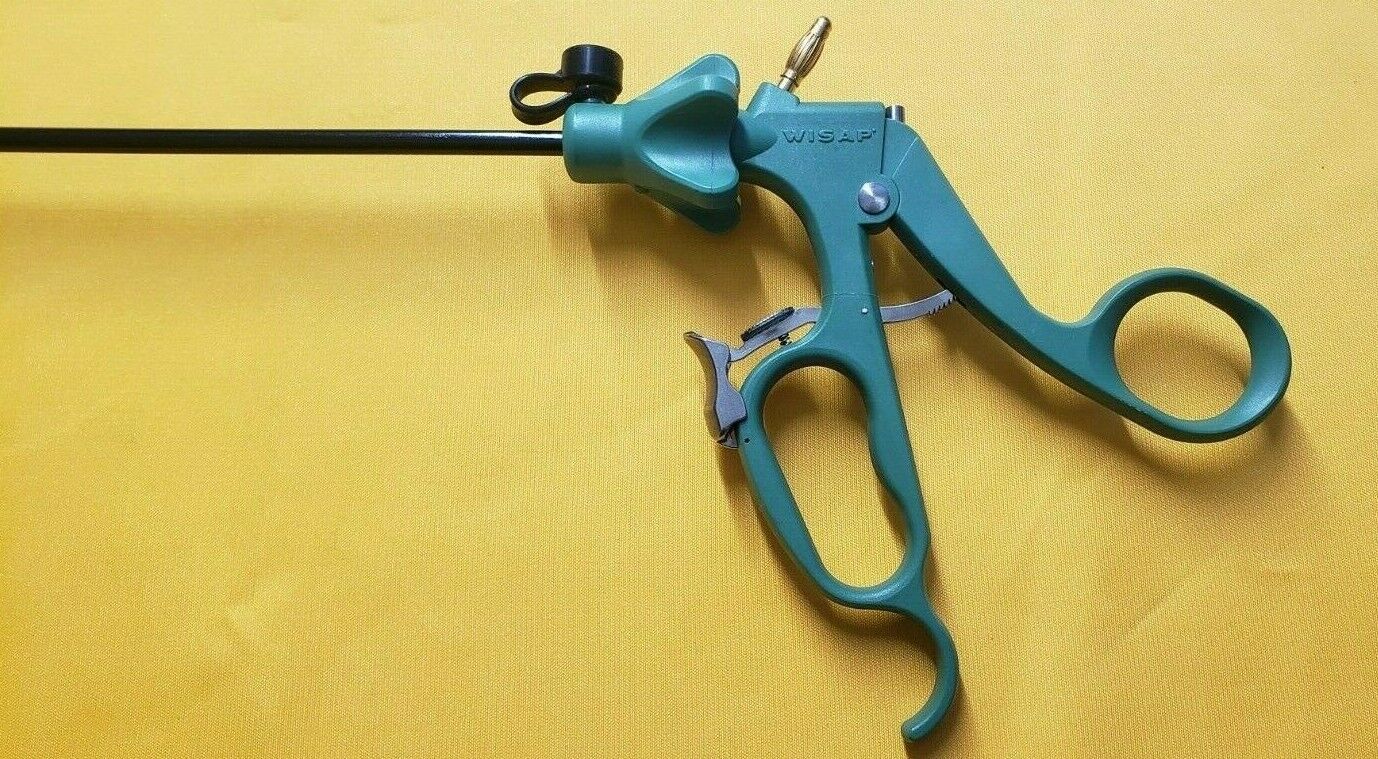 WISAP Surgical Laparoscopic Monopolar Grasping Forceps 5mmx35cm Fenestrated