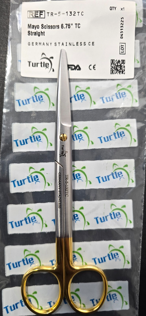 Turtle 5-132TC Surgical TC Mayo Dissecting Scissors 6.75" Straight