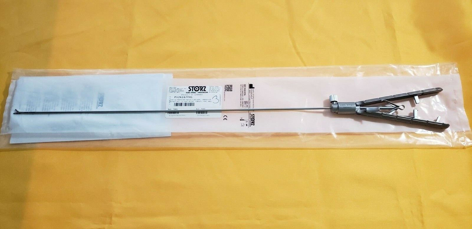 Karl Storz PV 26167 FKL Ultra Micro Needle Holder 3mm x 43cm Slight Right Curved