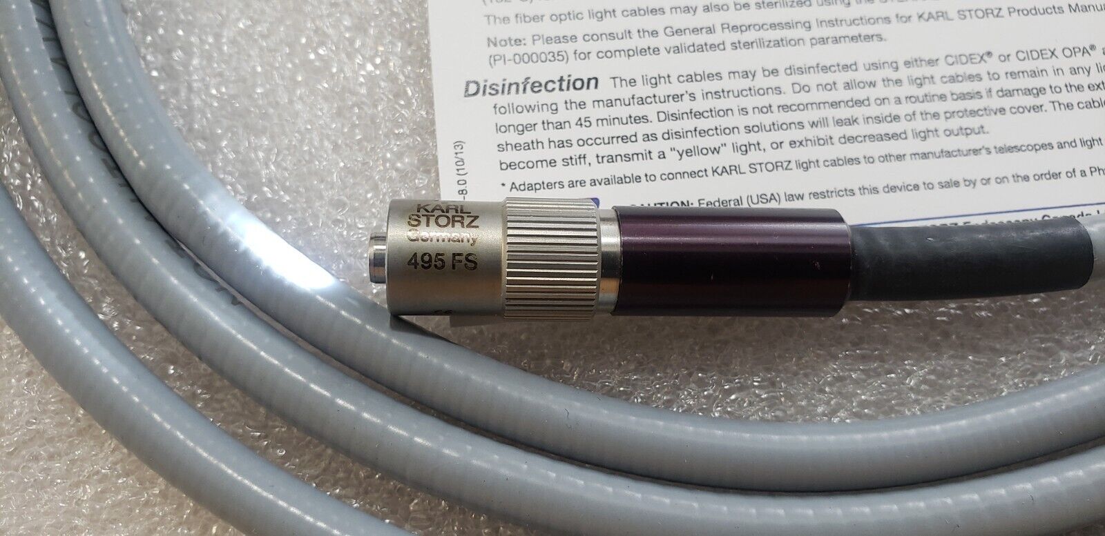 Karl Storz 495FS Fiber Optic Cable / Fluid Light Cable 2mm x 220cm