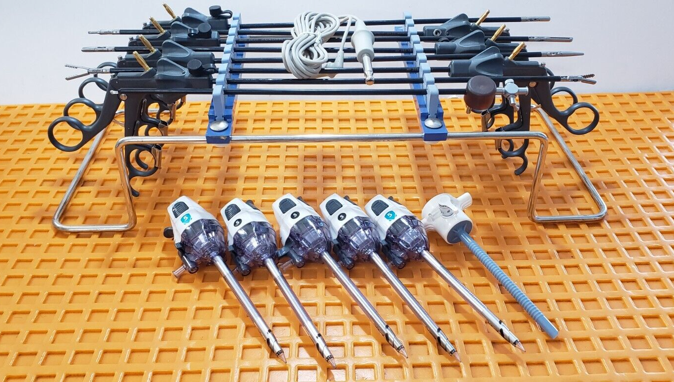 Stryker Laparoscopic 5mm x 30cm Monopolar Instruments Set of 9 Reusable & Tray