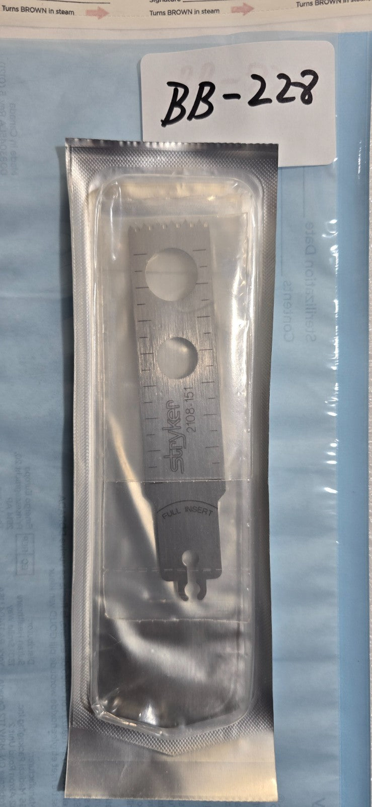 Stryker 2108 Series Orthopedic Sagittal Blade Attachment No Offset