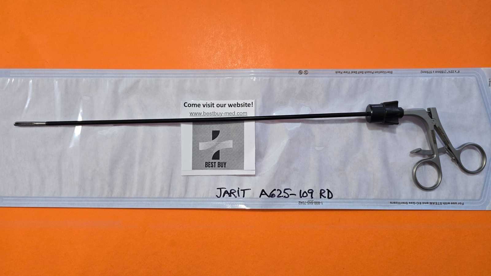 Jarit ROTO LOK Grasping Forceps 5mmx 38cm with Ratchet