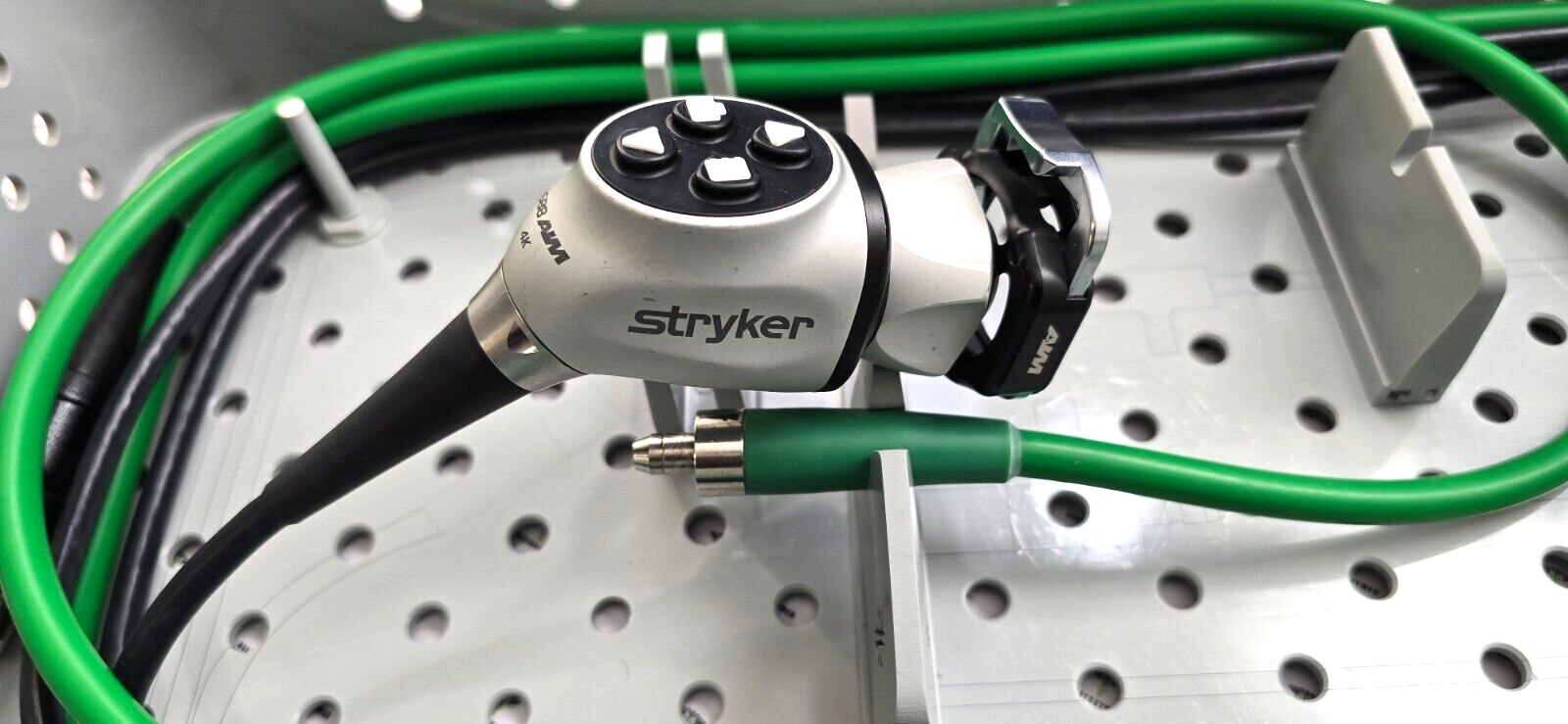 Stryker 1688 AIM 4K Camera Head & Coupler Green Fiber  Optic Cable with Tray