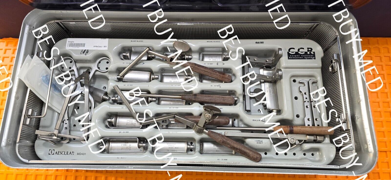 Aesculap Surgical Casper Cervical Retractor Set with Tray. (Made in USA)