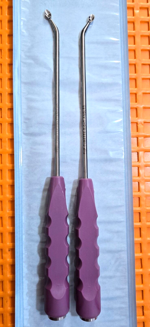 Nuvasive Surgical Orthopedic Cup Curette Right & Left Angled 15" Set of 2