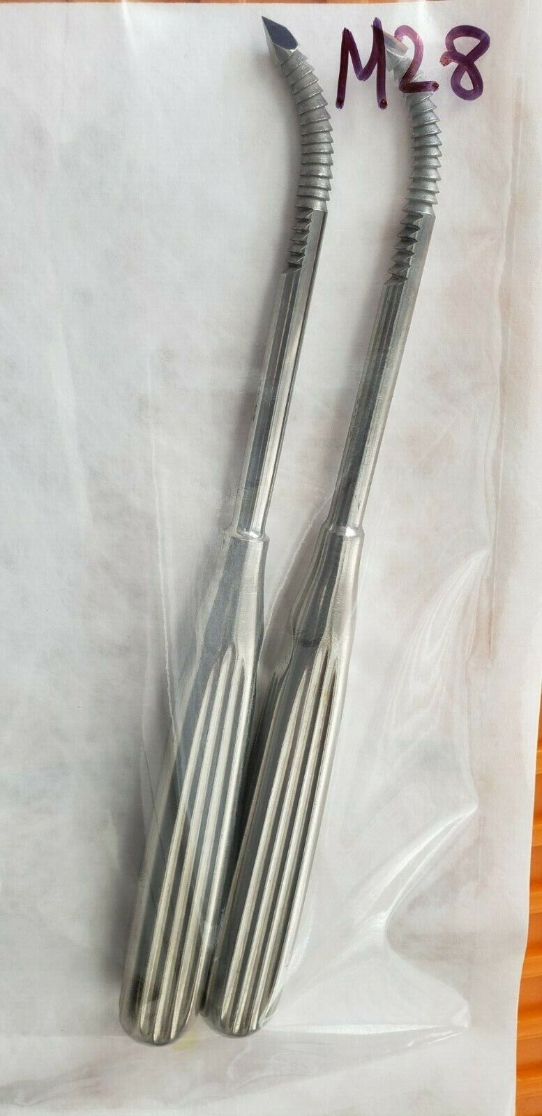 Storz N2612 Surgical Wiener Rasp 7" Sharp Curved Lot of 2 Units