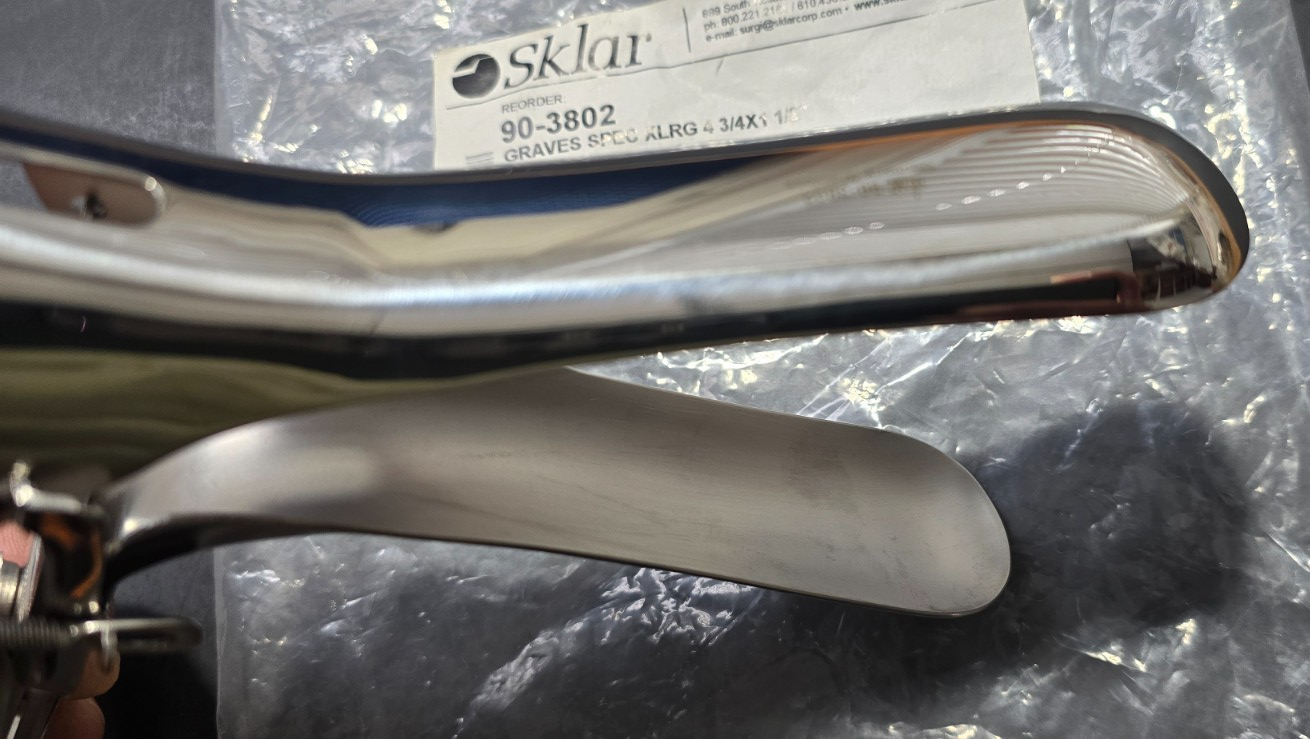 SKLAR 90-3802 Surgical Graves Speculum X-LARGE 4 3/4" x 1  1/2"