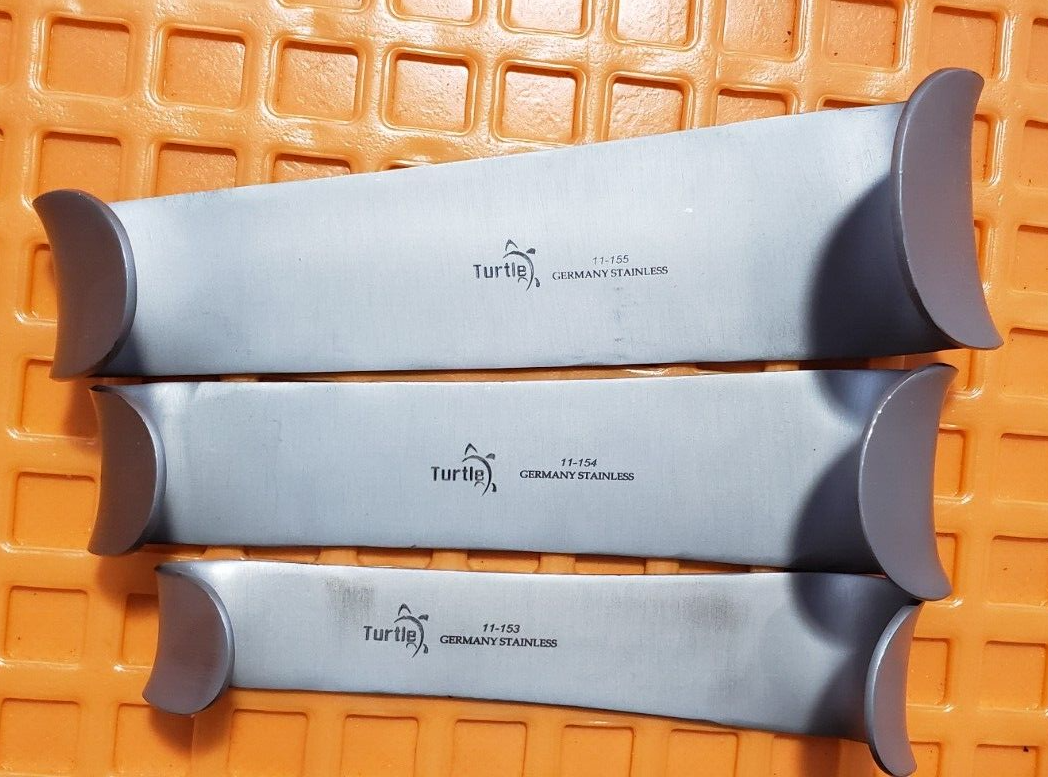 Turtle 11-153 Surgical ROUX Retractor Double Ended Set of 3