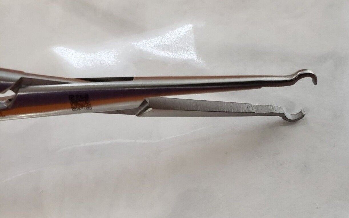 TR-475-480 Surgical Vasectomy Ring Forceps 5.5" W- Gold Rings.