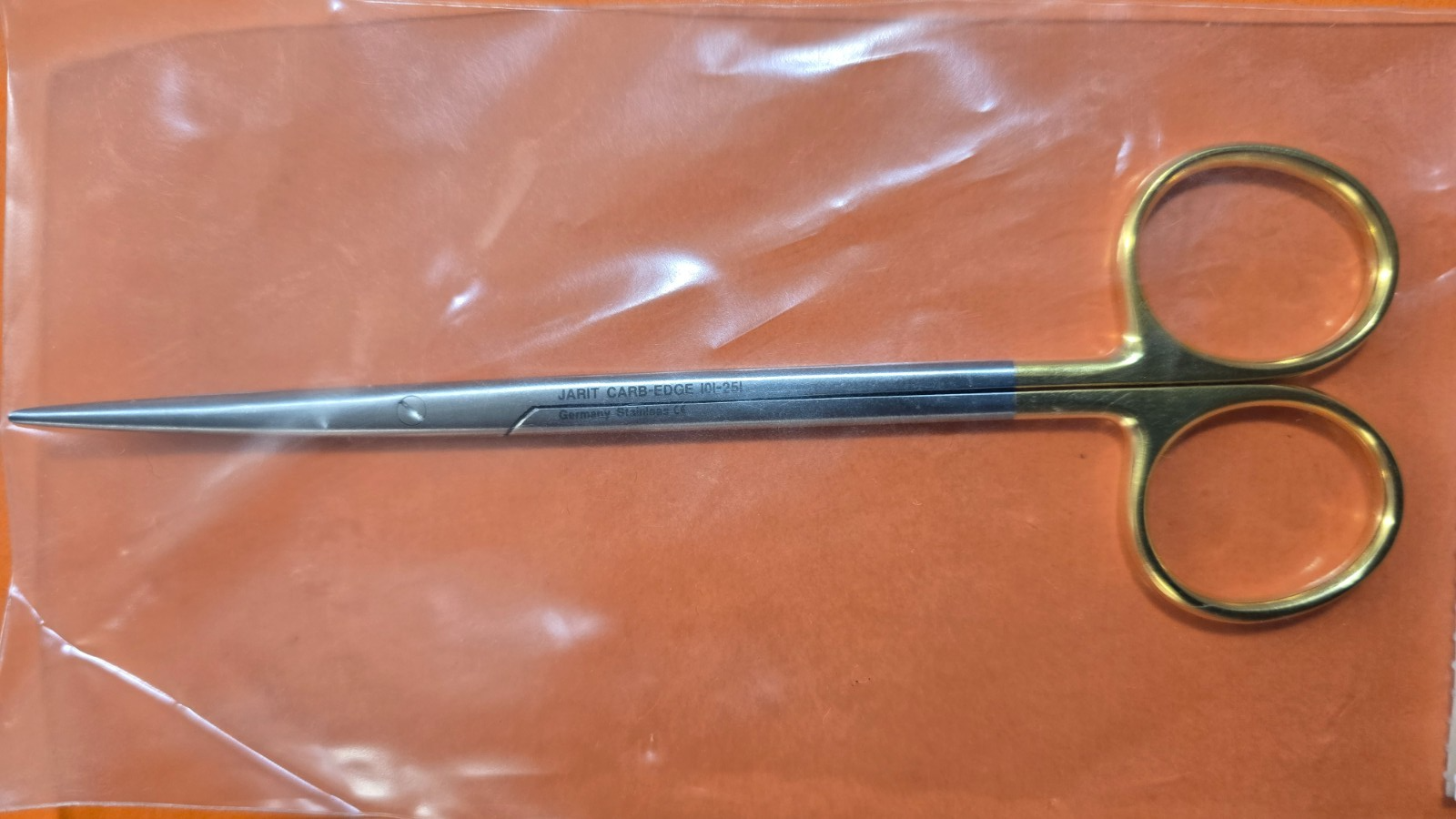 Jarit 101-251 Surgical Metzenbaum Lahey Scissors, 5 3/4" Curved Carbide Edge