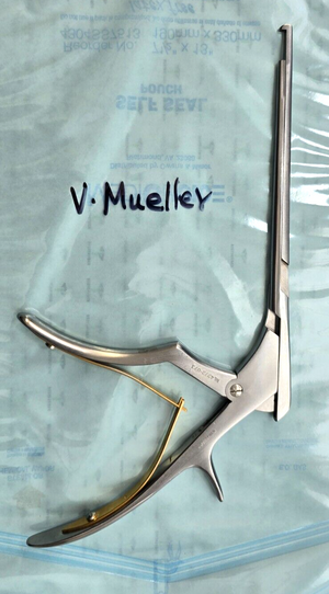 V.Mueller 4272-073 Orthopedic Spine Kerrison Rongeurs 7" shaft 2mm 90* Down Bite