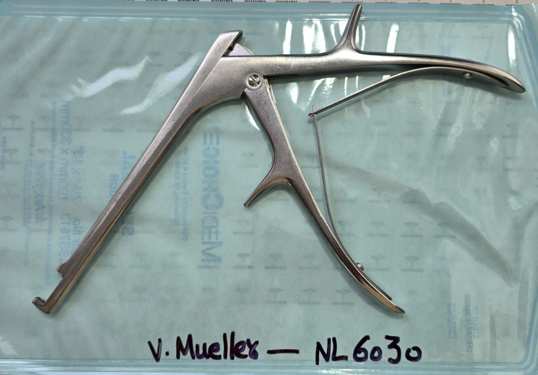 V.Mueller NL6030 Orthopedic Raney Kerrison Rongeurs 6mm Up 6" Shaft 90 degree