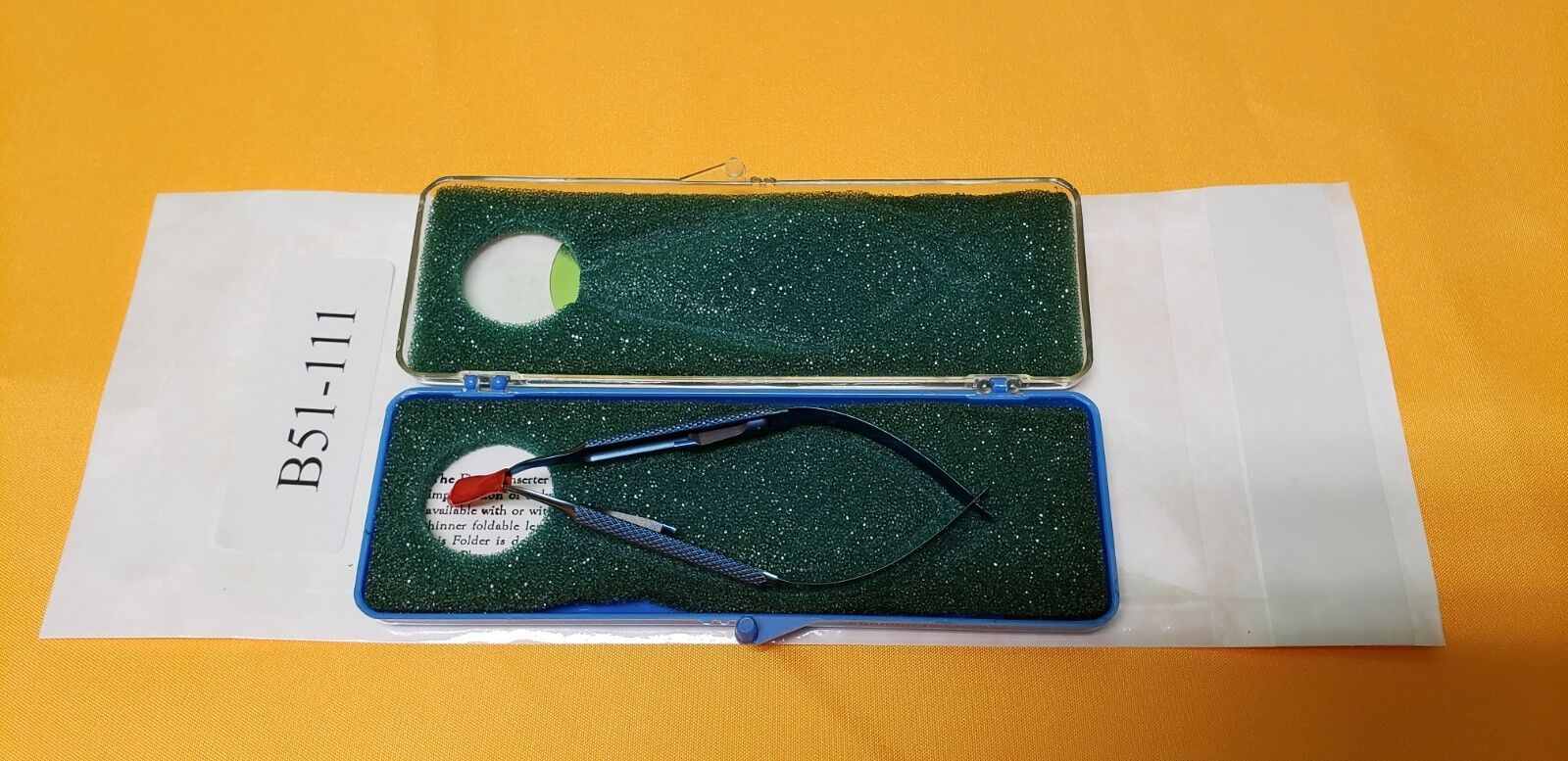 Rhein Medical Opthalmic Titanium Angled Foldable Lense Inserter REF:05-2334 AL
