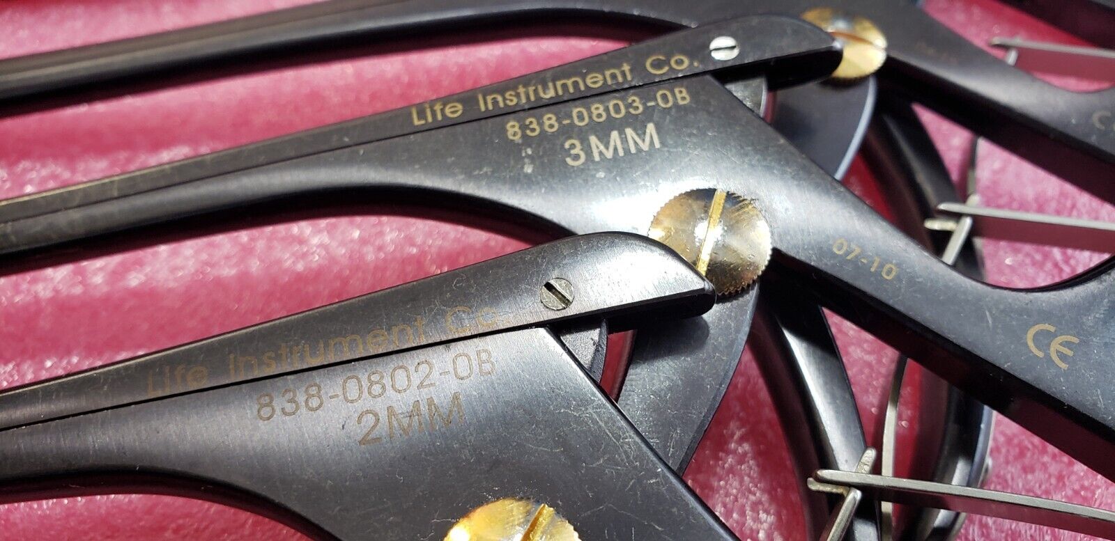 Life Instrument 838-0802-0B Orthopedic Kerrison Rongeurs 1,2,3,4,5mm Set Black