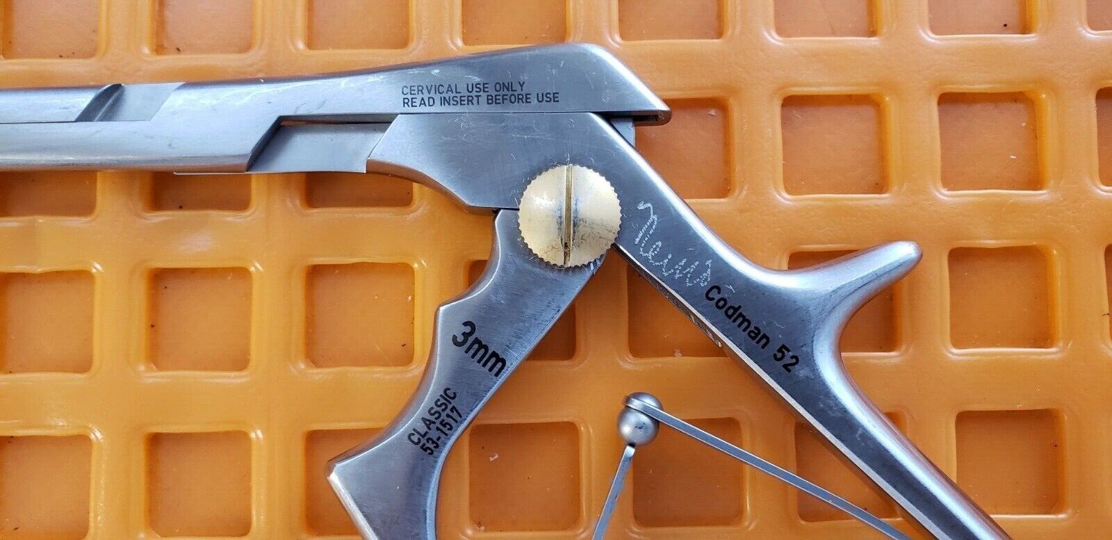 Codman 53-1517 Surgical Kerrison Rongeur 7" x 90 Degree 3mm down Bite