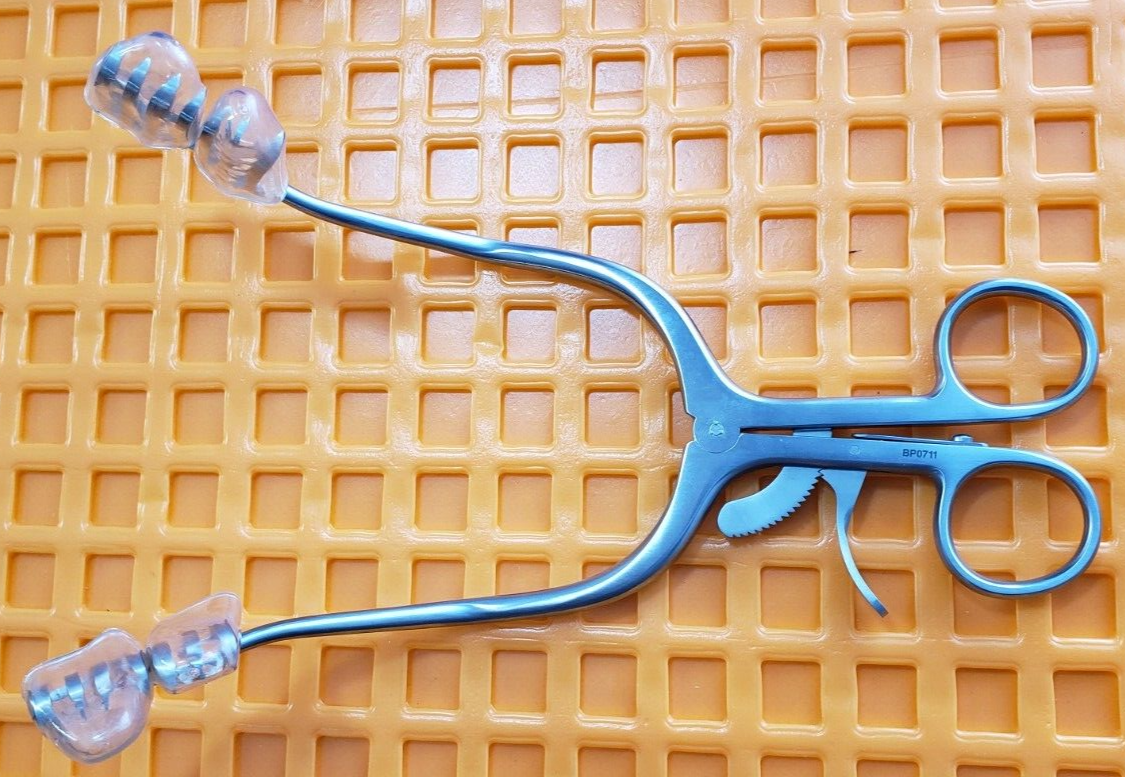 SSI 24-2810 Surgical MISKIMON Cerebellar Retractor, 8 1/4" Sharp 7x7 Prongs