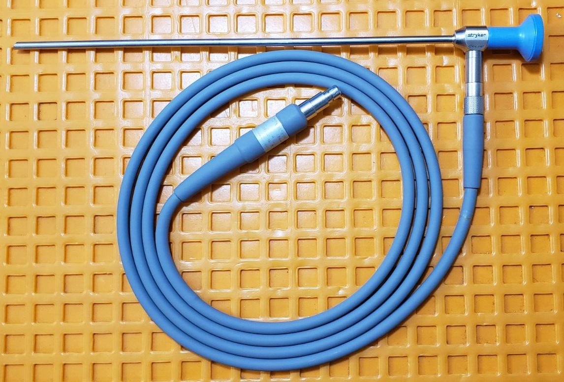 Stryker 0502-539-030 IDEAL EYES Laparoscope 5mmx30 Deg & Fiber Optic Cable