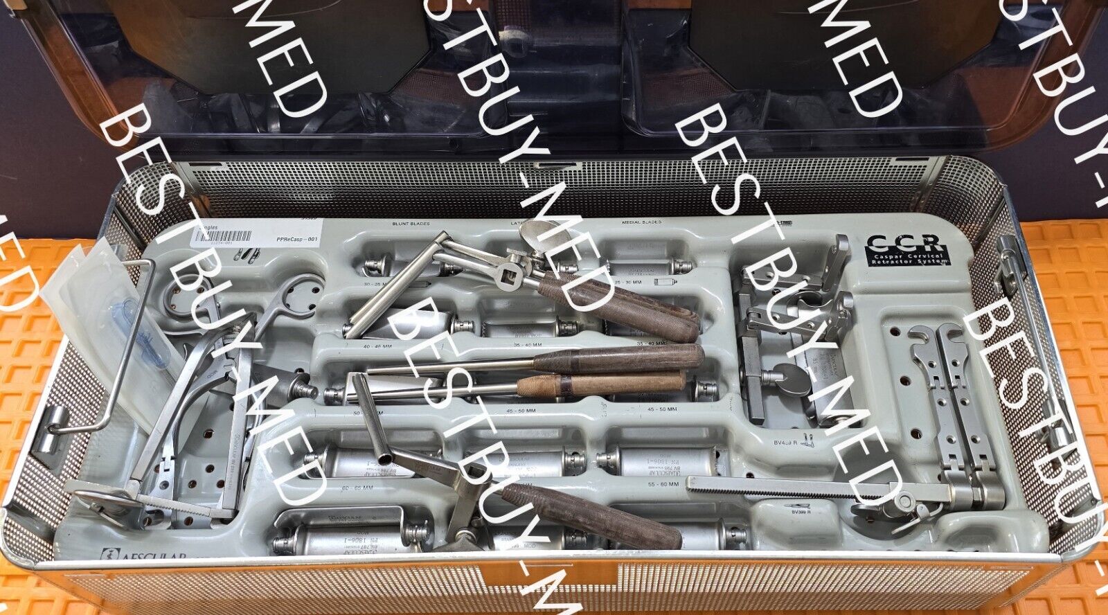 Aesculap Surgical Casper Cervical Retractor Set with Tray. (Made in USA)