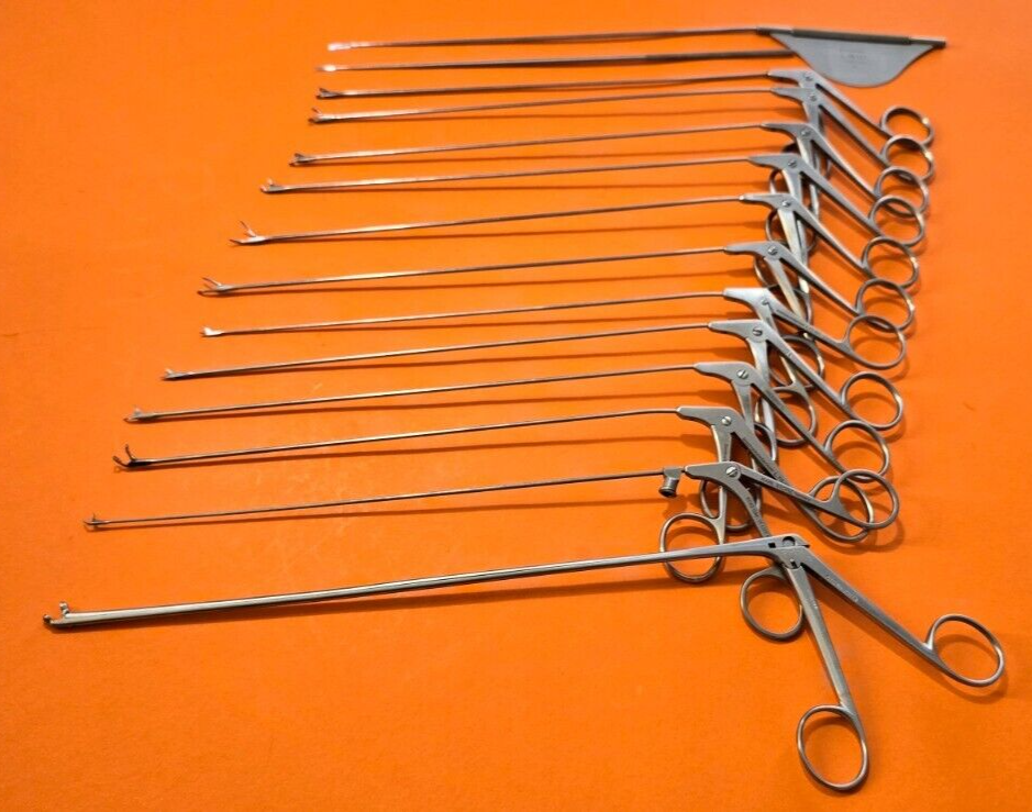 Karl Storz ,Pilling Surgical Laryngeal Instruments Set of 14-Pcs with Tray.
