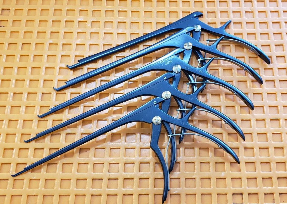 Life Instrument 838-0802-0B Orthopedic Kerrison Rongeurs 1,2,3,4,5mm Set Black