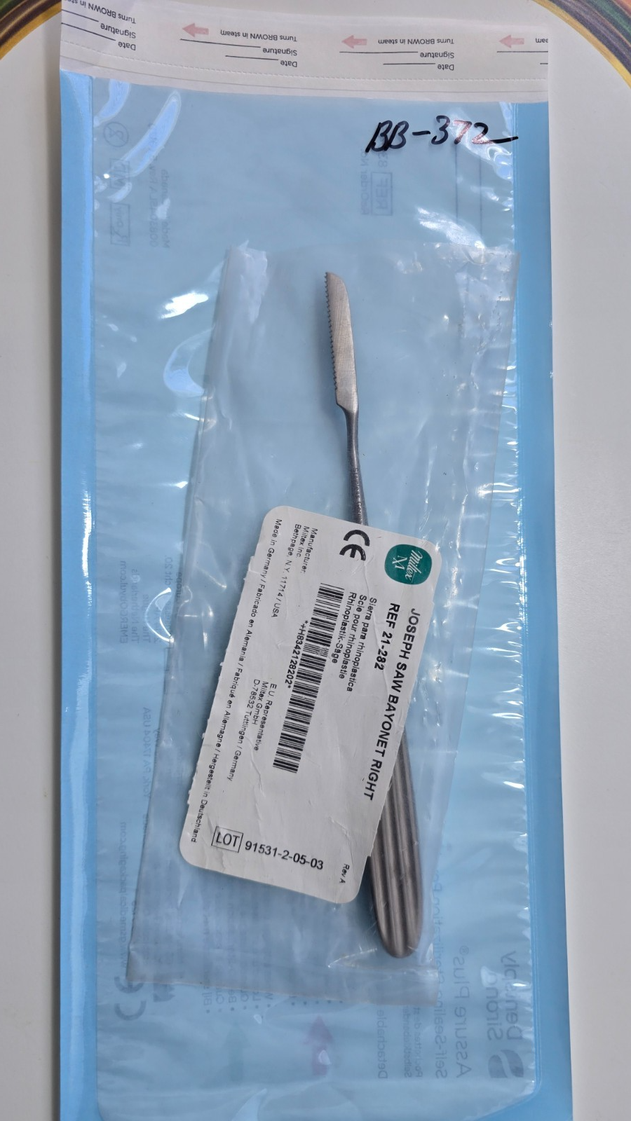 Miltex 21-282 Surgical Joseph Saw Bayonet  RIGHT