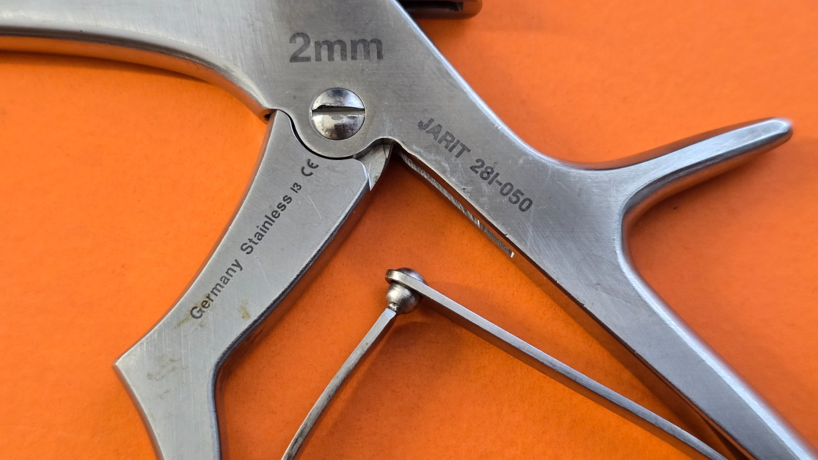 JARIT Orthopedic 281-050 Micro Kerrison Rongeurs 90 Deg 2mm Up Bite 8" Shaft