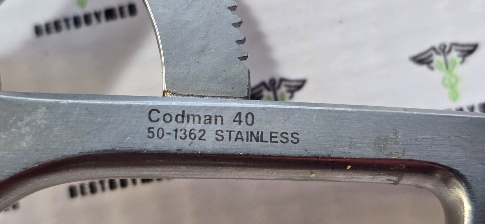Codman 50-1362 Surgical Adson Retractor 9.5" sharp 3x3 Prongs.