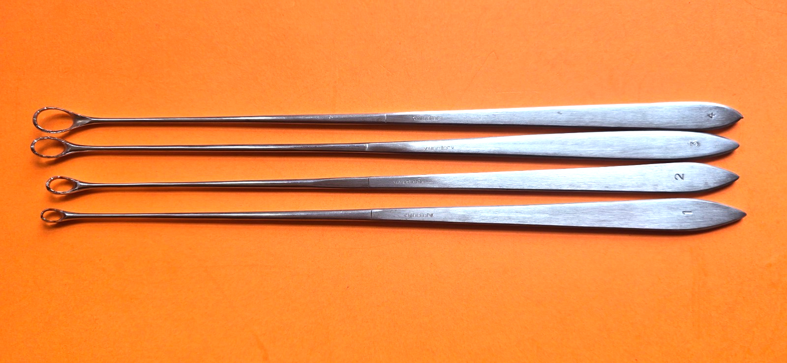 V. Mueller Surgical Kelly Uterine Curette Set Size 1,2,3,4