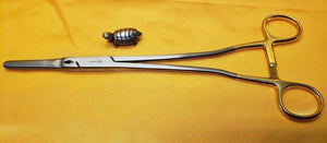 Zeppilin Hysterectomy Clamps 27 cm Straight Gold Handle Z-Type Gynecology Clamp