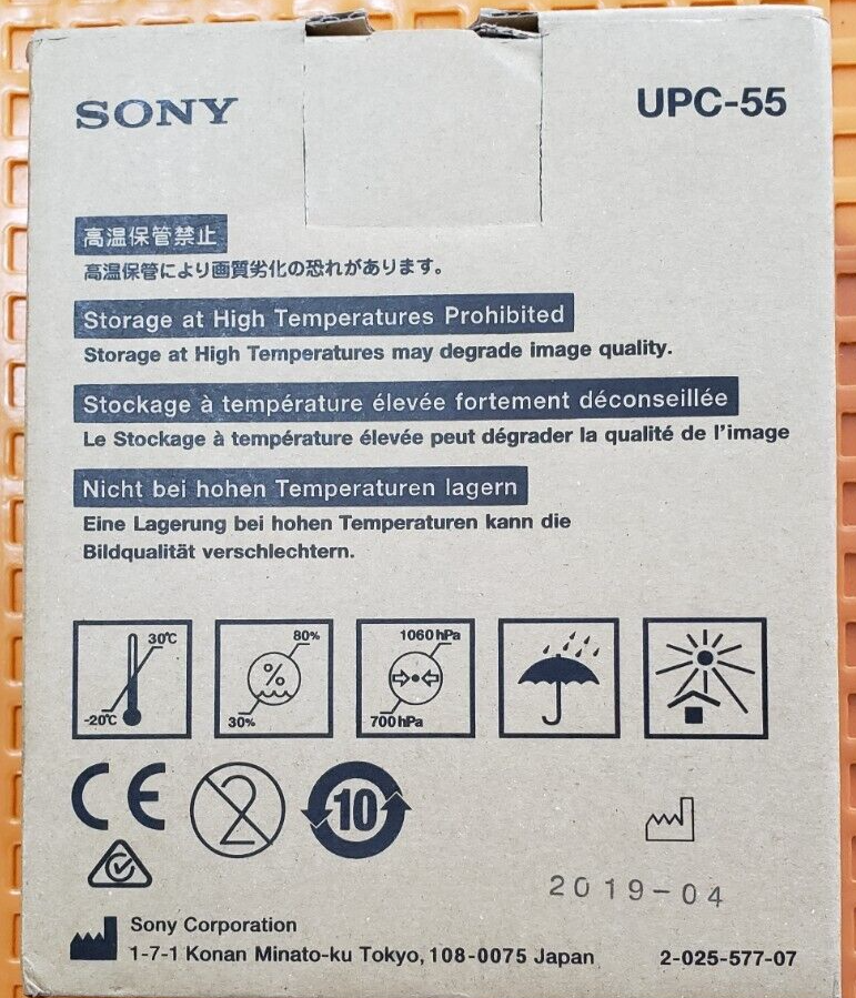 SONY UPC-55 Color Printing pack for Endoscopy, Laparoscopy