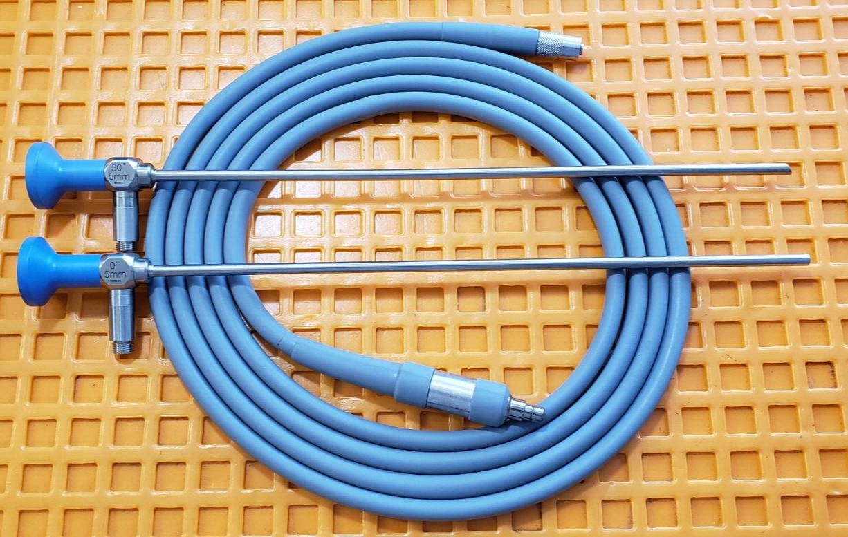 Stryker 502-555-030,555-502-010 Laparoscope 5mmx30 & 0 Deg Set Fiber Optic Cable