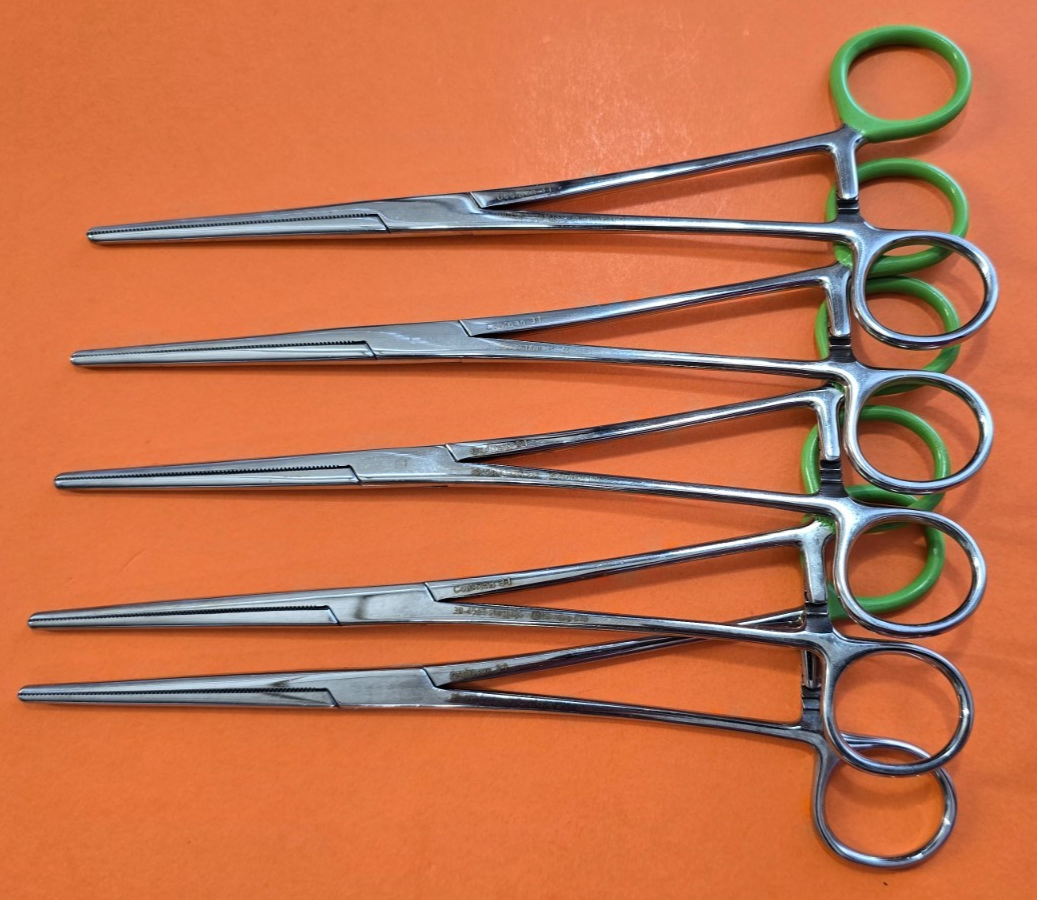 Codman 30-4563 Surgical Pean Forceps 9" Straight Serrated Jaws