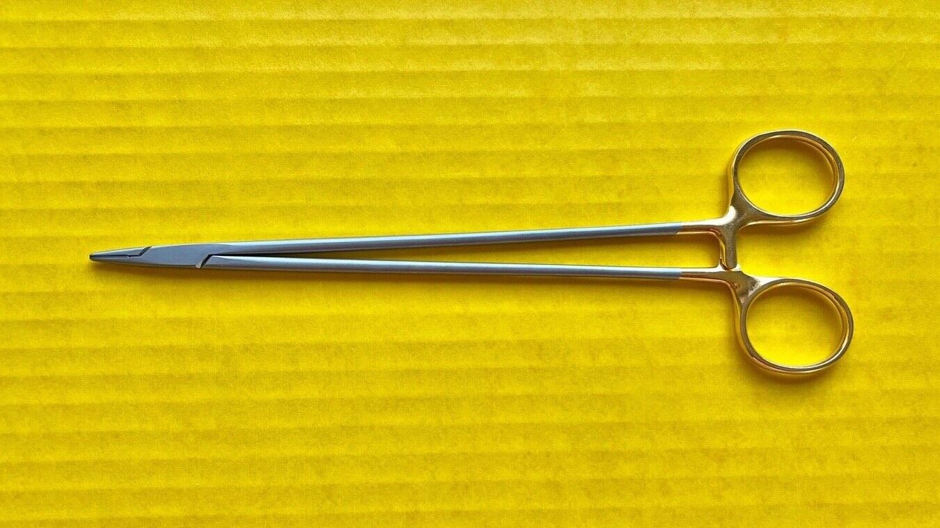 Aesculap Surgical Durogrip TC Needle Holder, Serrated Jaws, 8.25" REF: BM064R