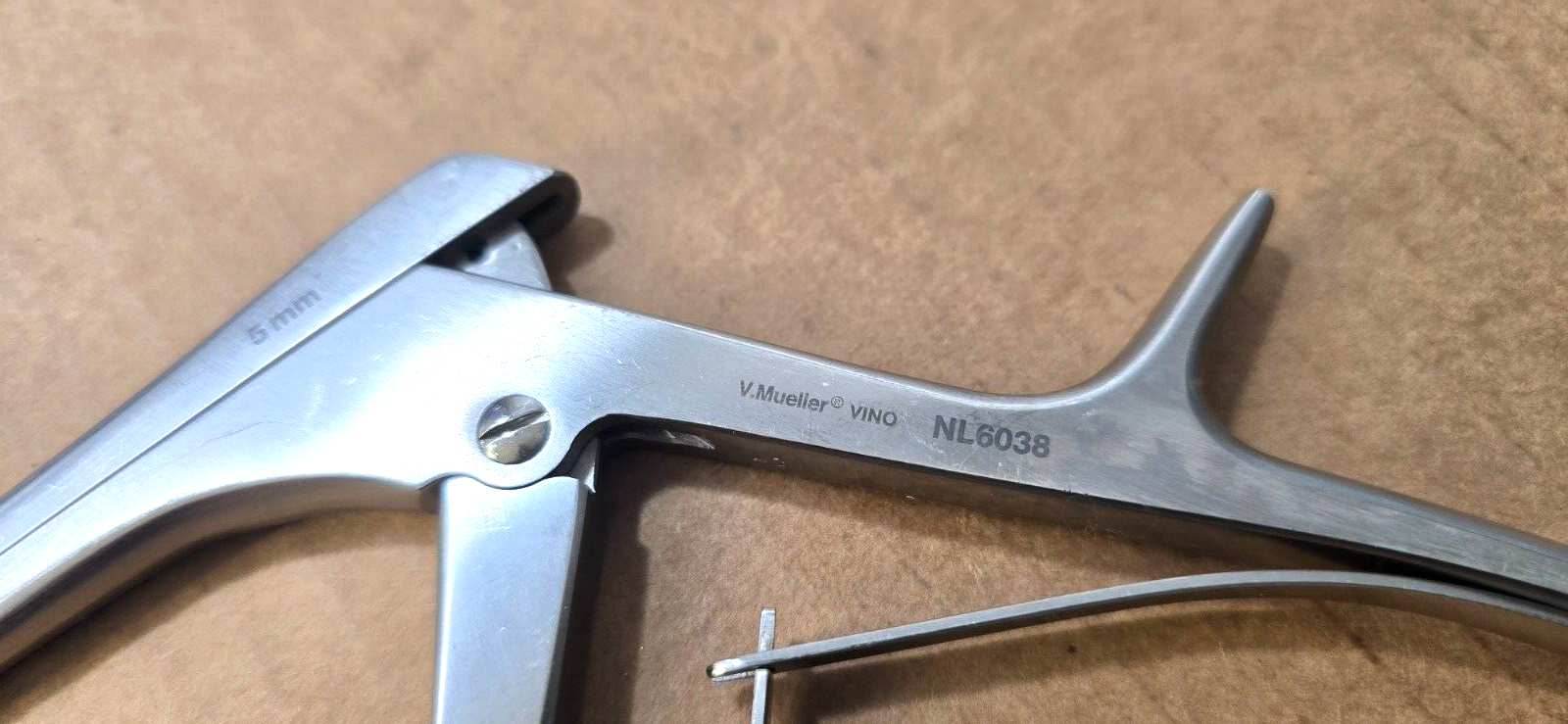 V.Mueller Orthopedic Kerrison Rongeurs 8" shaft 5mm x 40* degree