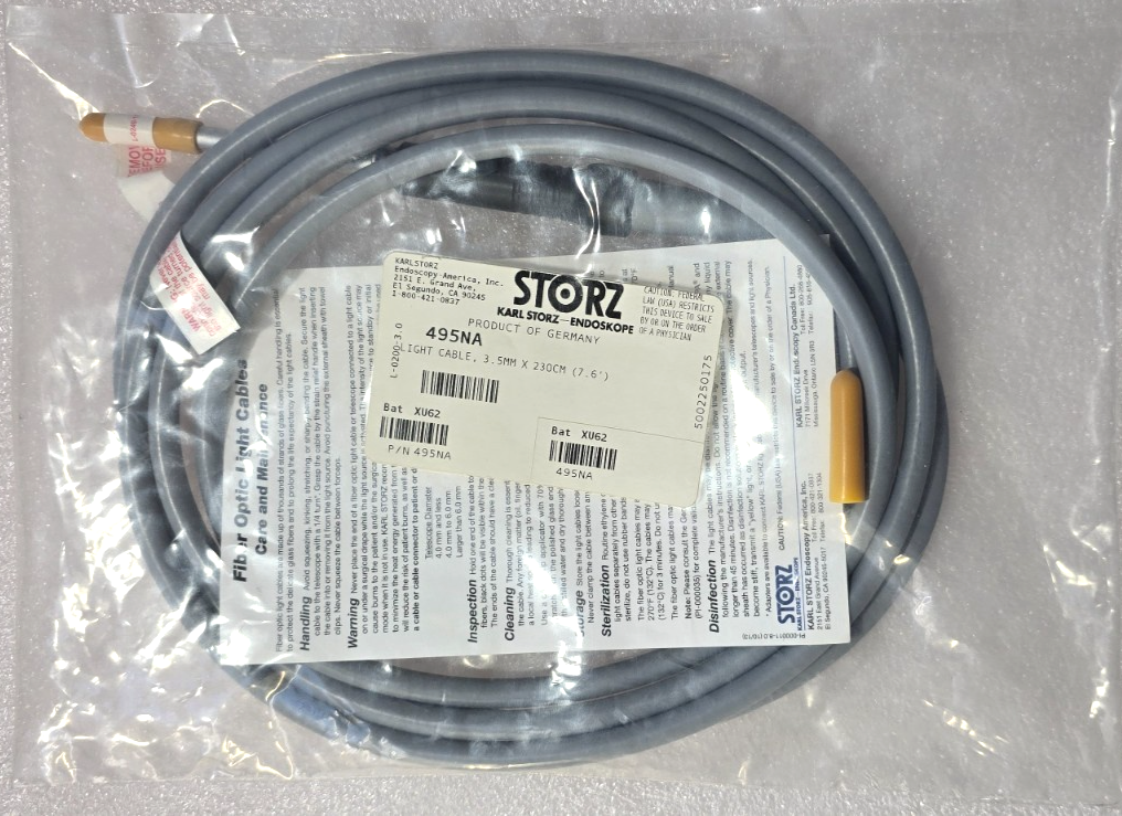 Karl Storz 495NA Fiber Optic Cable 3.5mm x 230cm Autoclave (NEW)