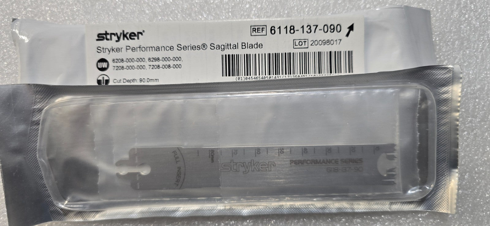 Stryker Performance Series Orthopedic Sagittal Blade Attachment
