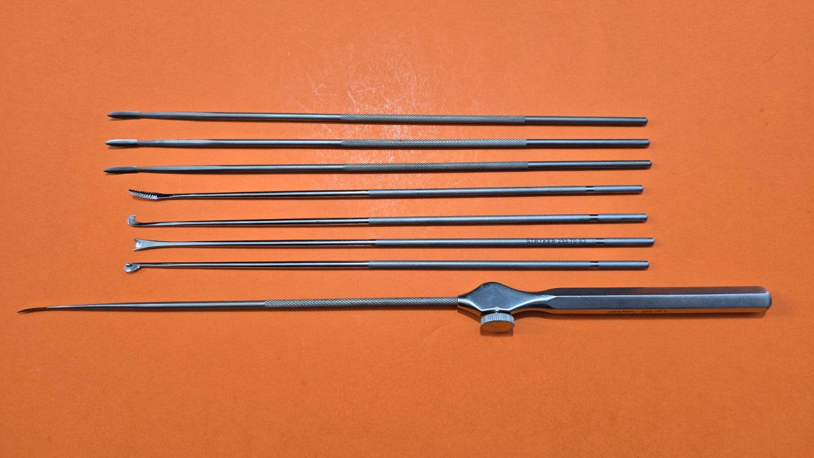 Stryker 233-70-1 Orthopedic Arthroscopy Instruments Set of 9 with tray