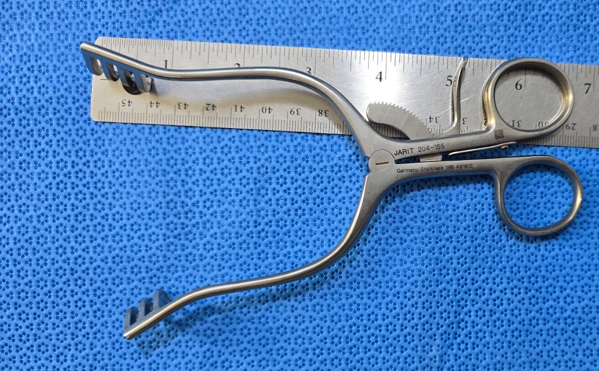 Jarit 204-155 Surgical Orthopedic Weitlaner Retractor 6.5" Sharp 3x4 Prongs