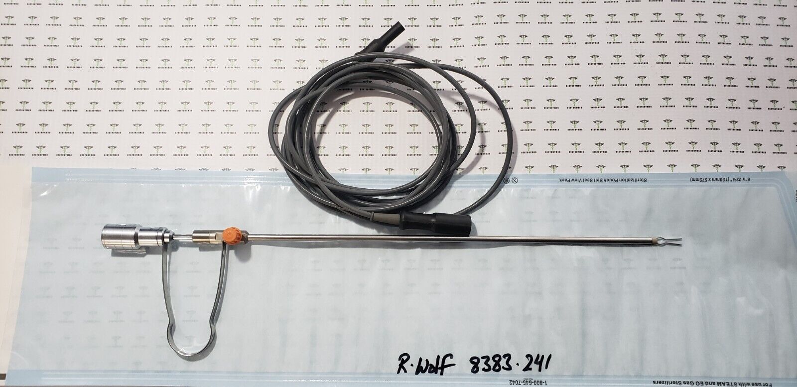 R.Wolf 8383.241 Laparoscopic HF Bipolar Forceps 5mm x 30cm with Cable  Autoclave