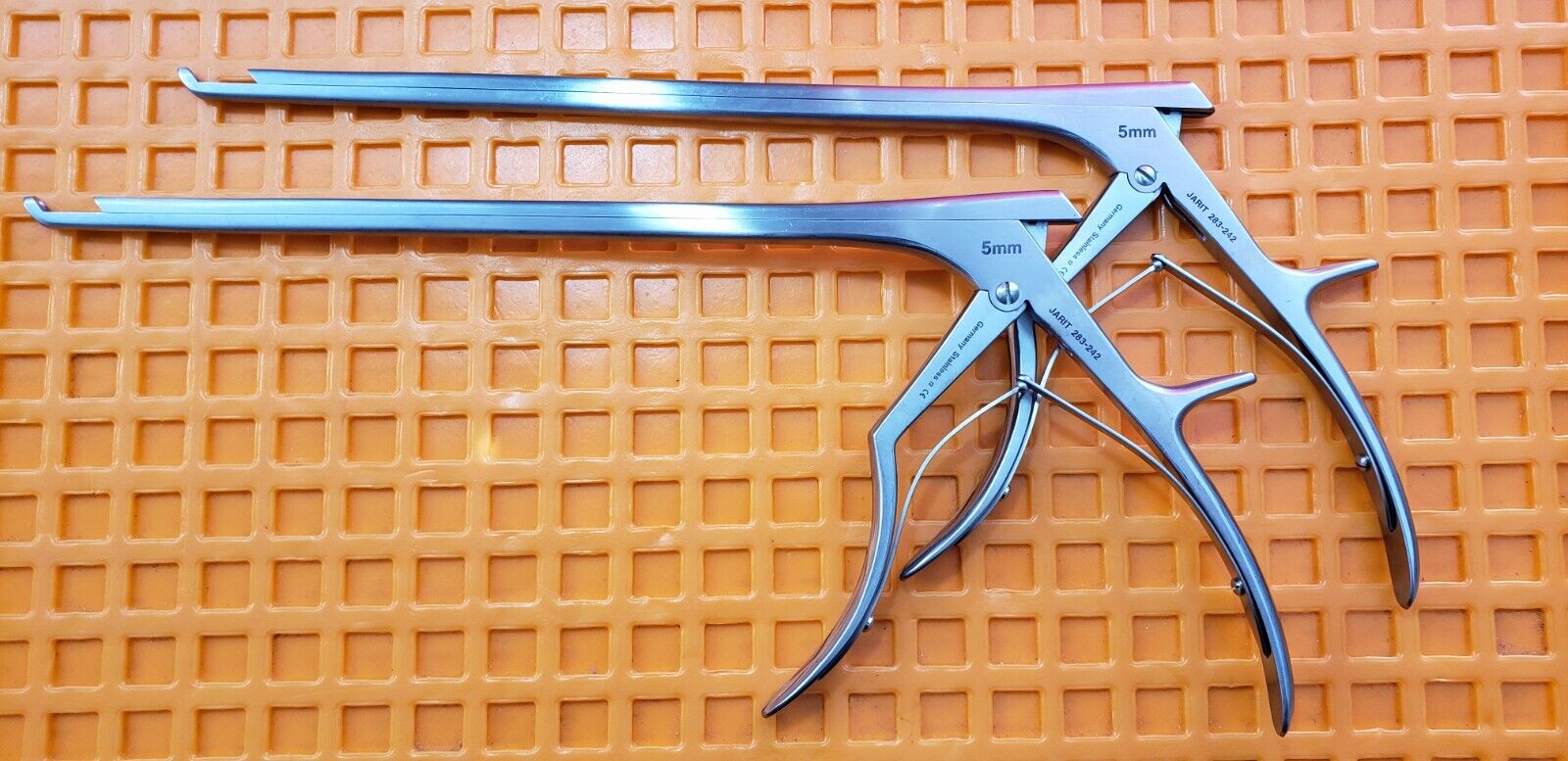 JARIT 283-242 Surgical Spurling Kerrison Rongeurs 40 Deg 5mm Up Bite 11" Shaft