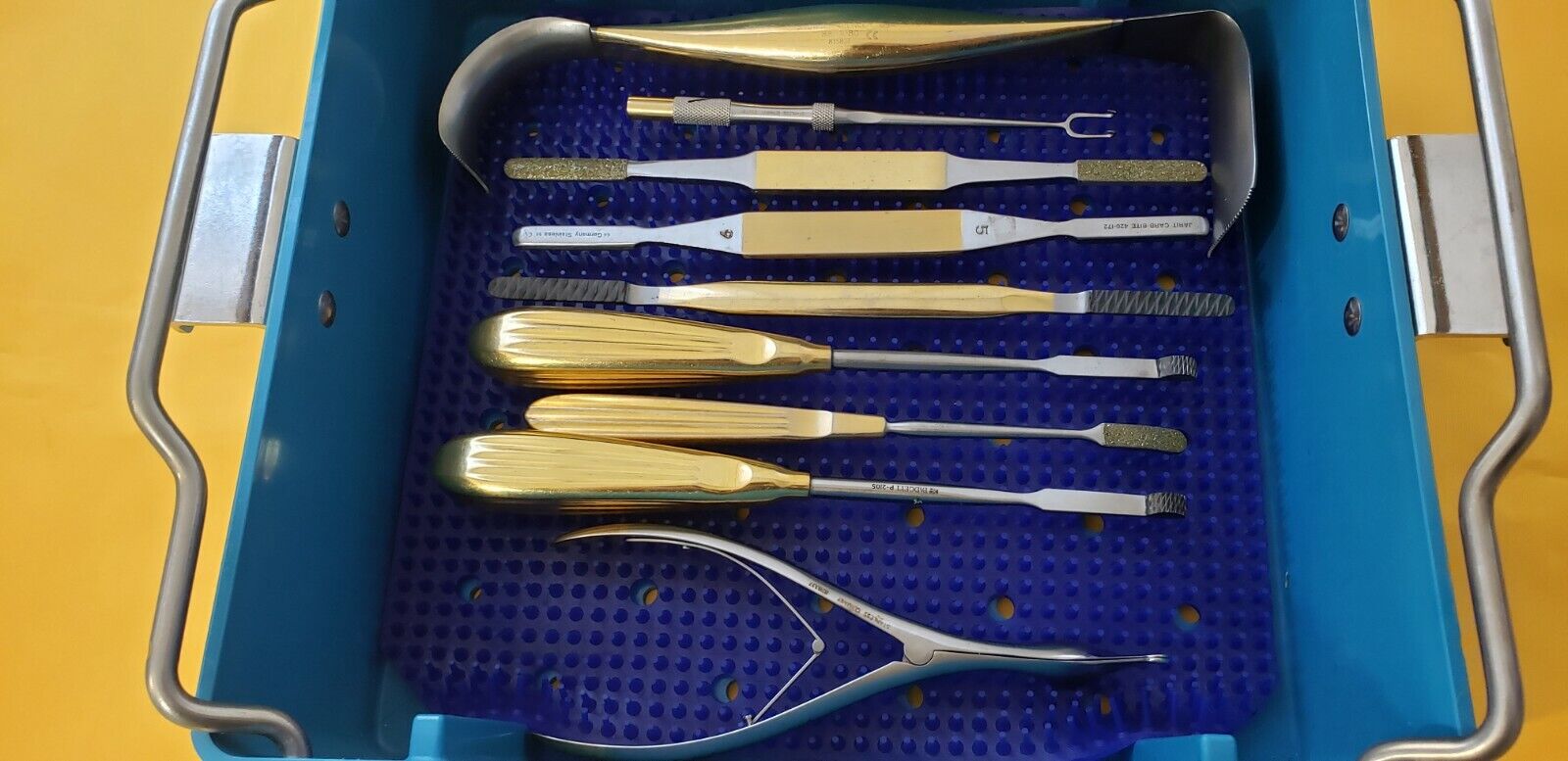 SCANLAN Surgical Rhinoplasty Instruments Set of 9 Pieces with Sterilization Tray