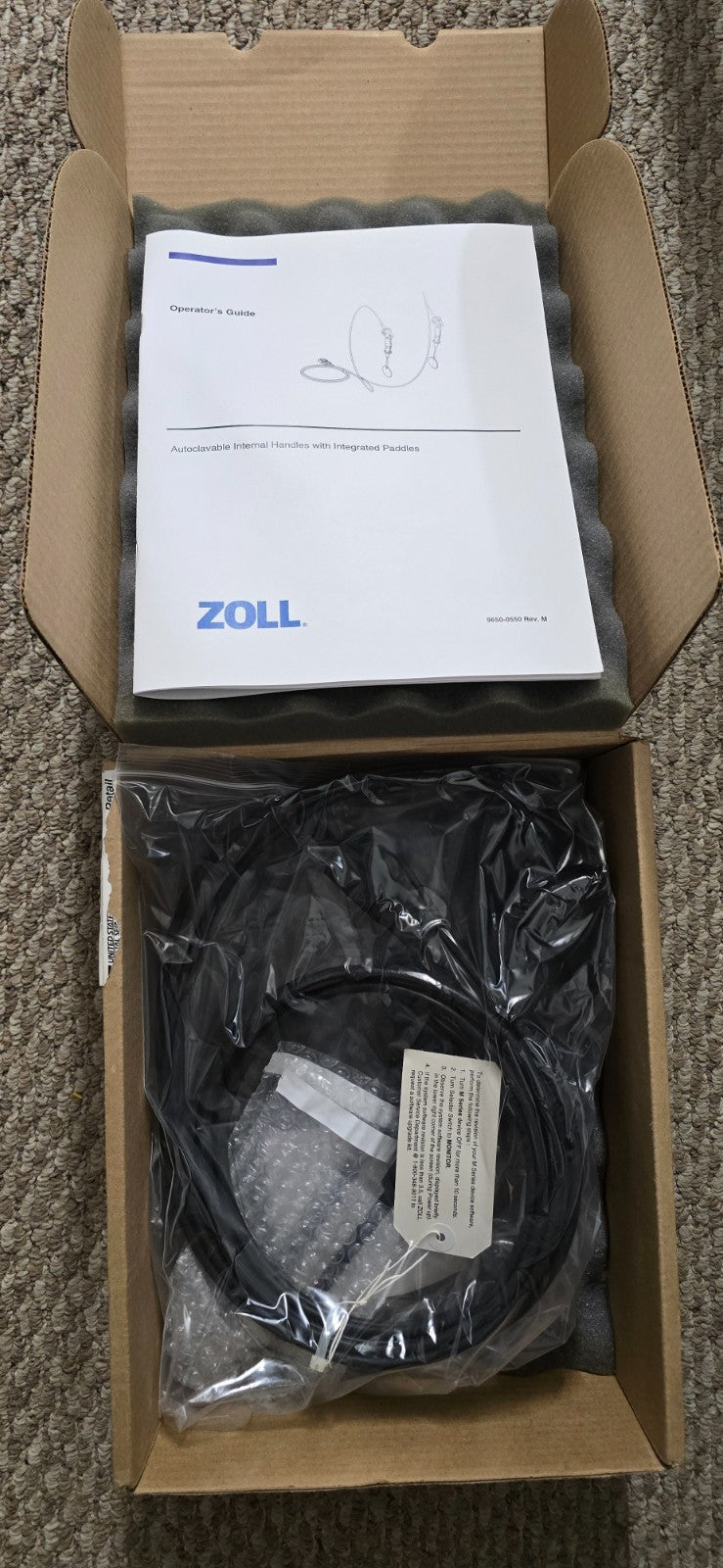 ZOLL 9650-0550 Rev. M Internal Handles Autoclave with Integrated Paddles