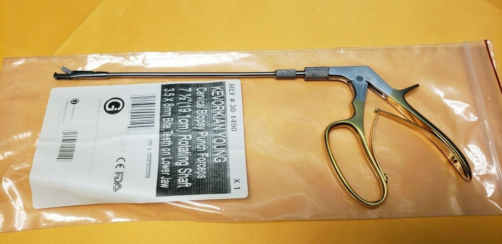 Kevorkian Young Biopsy Forceps 19.1cm Rotating Shaft 3.5x8mm Bite