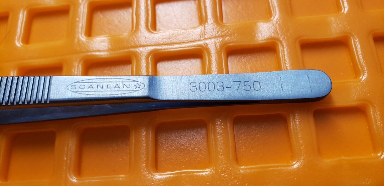 SCANLAN 3003-750 Surgical GERALD Forceps 7" Dimond dust 1.0mm straight Ring Tips