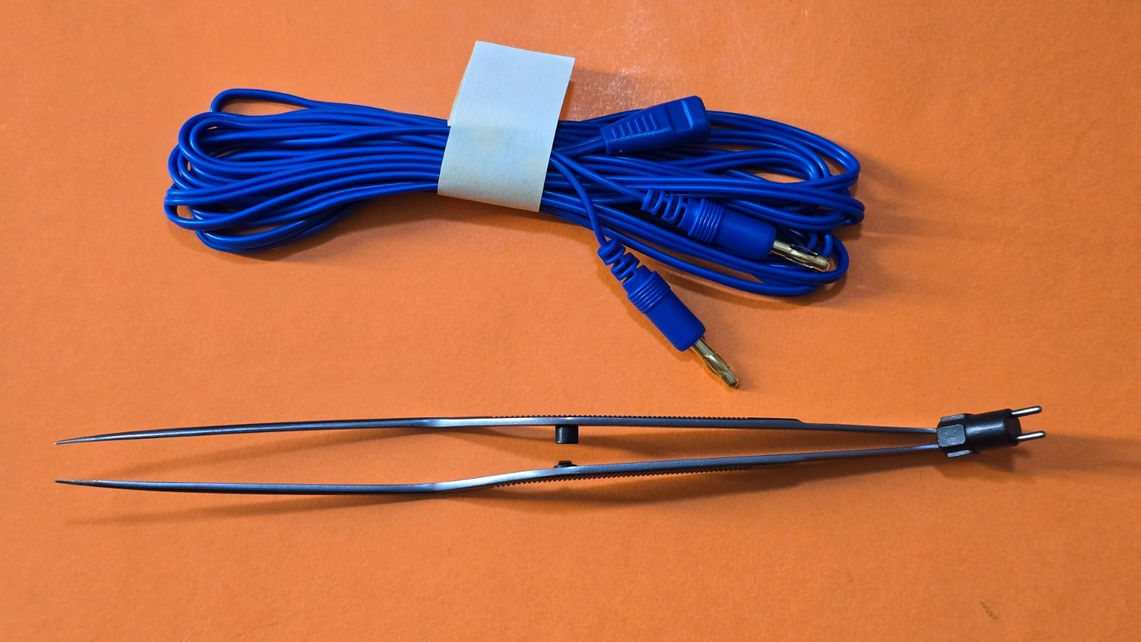 RUGGLES Surgical Titanium Bayonet Bipolar Forceps 9" with Bipolar Cord