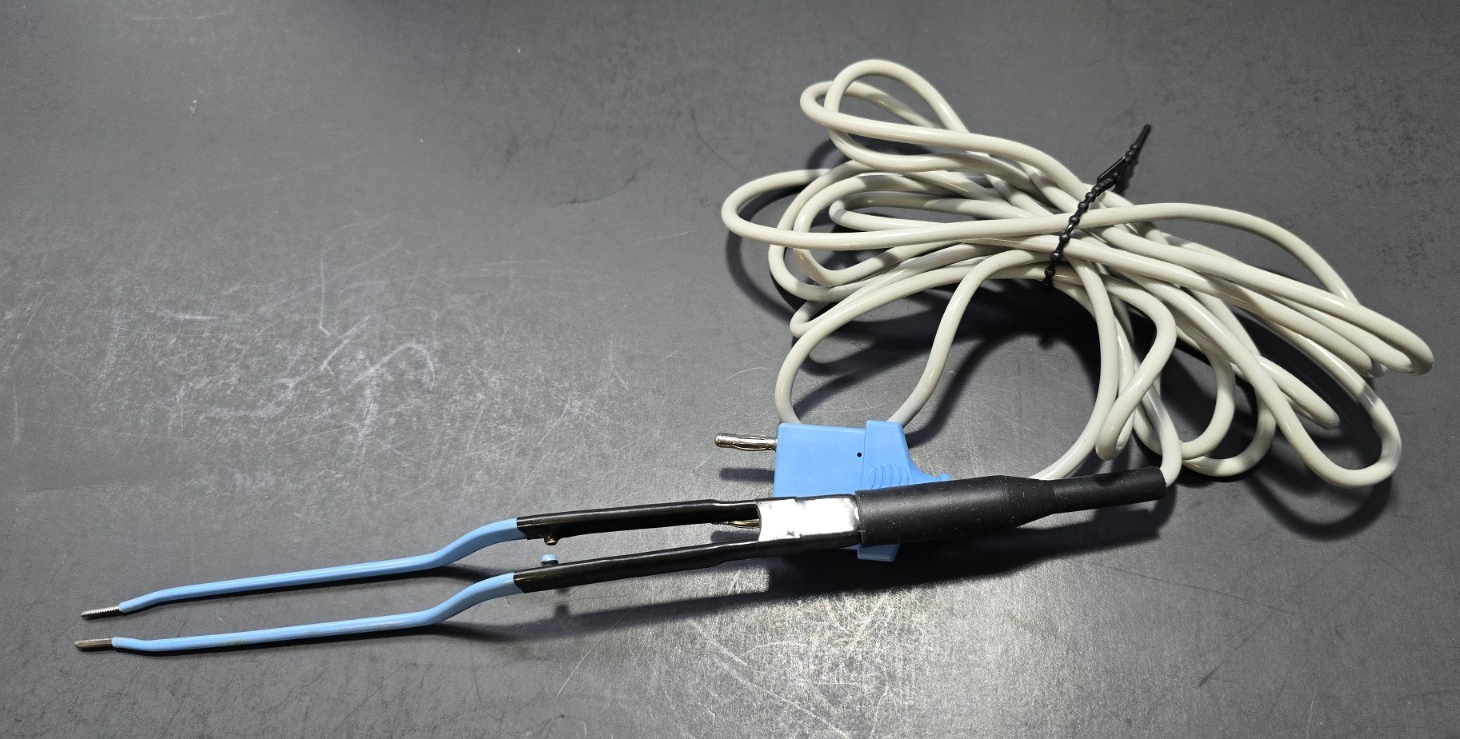 Symmetry Surgical Olsen Bayonet Bipolar Forceps 8" with Cable (Reusable)