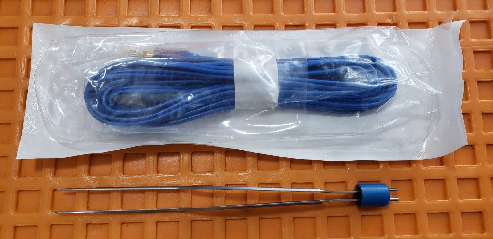 Olsen Surgical Bayonet Bipolar Forceps 7" Non Insulated & Olsen Bipolar Cord