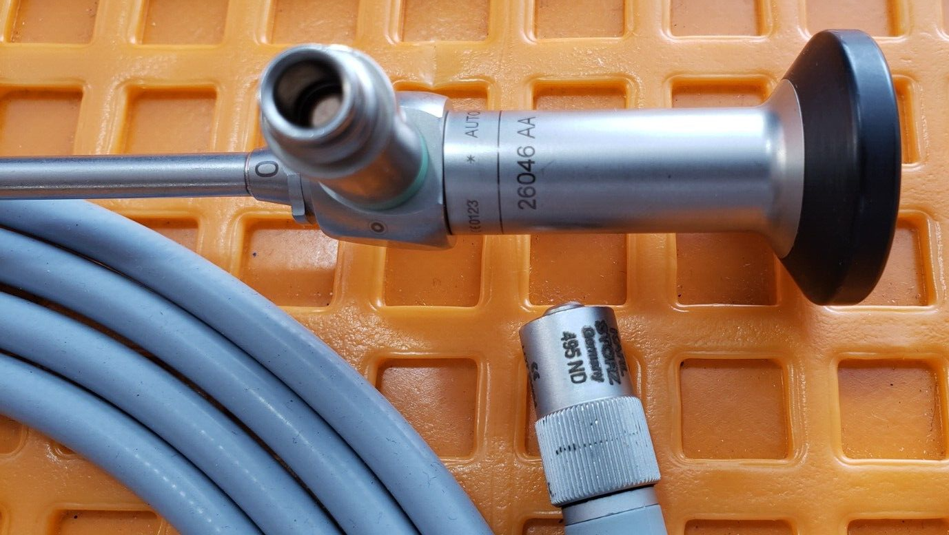 Karl Storz 26046AA 5mm x 0 Degree Telescope 30cm Autoclave & 495ND Fiber Cable