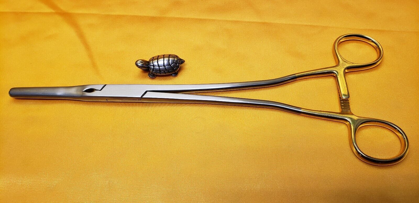 Zeppilin Hysterectomy Clamps 27 cm Straight Gold Handle Z-Type Gynecology Clamp